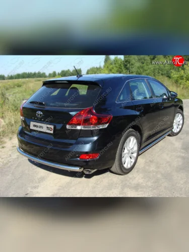 Защита задняя (центральная нержавейка 60,3 мм) ТСС Тюнинг Toyota Venza  GV10 (2012-2016) рестайлинг