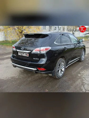 Защита задняя (центральная нержавейка 60,3 мм) кроме F-Sport ТСС Тюнинг Lexus RX350  AL10 (2012-2015) рестайлинг
