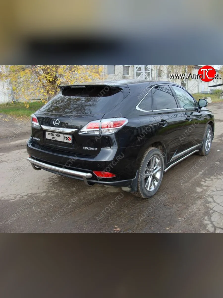 Защита задняя (центральная нержавейка 60,3 мм) кроме F-Sport ТСС Тюнинг Lexus RX350 AL10 рестайлинг (2012-2015)  в Перми Пермском крае