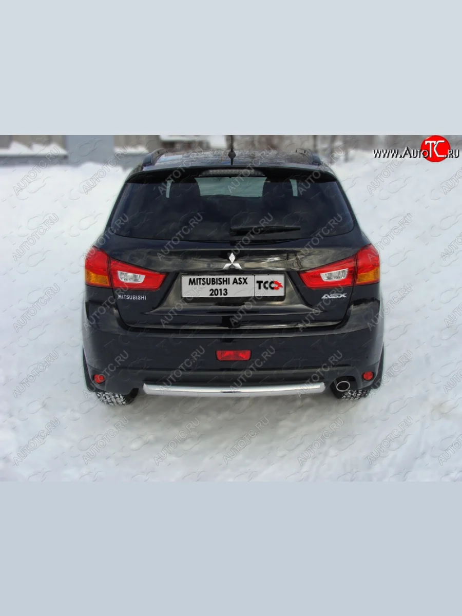 Защита задняя (центральная нержавейка 60,3 мм) ТСС Тюнинг Mitsubishi ASX 1-ый рестайлинг (2013-2016)  в Перми Пермском крае