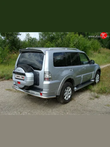 Защита задняя (центральная нержавейка 60,3 мм) ТСС Тюнинг Mitsubishi Pajero  4 V80 (2011-2014) 3 дв. 1-ый рестайлинг