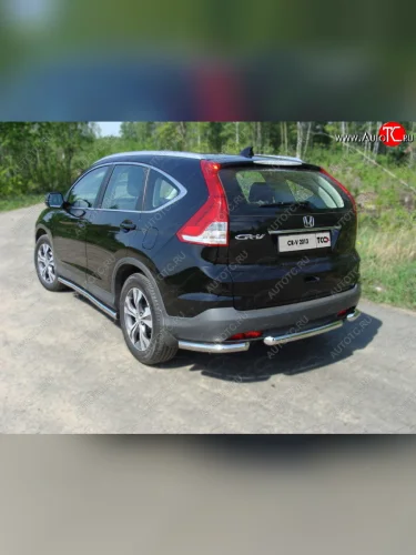 Защита задняя (центральная нержавейка 60,3 мм) ТСС Тюнинг Honda CR-V  RM1,RM3,RM4 (2012-2015) дорестайлинг