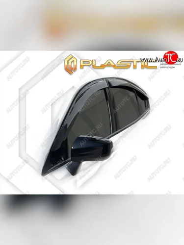 Дефлектора окон (правый руль) CA-Plastic (Classic полупрозрачный) Subaru Impreza  GK (2016-2020) седан дорестайлинг