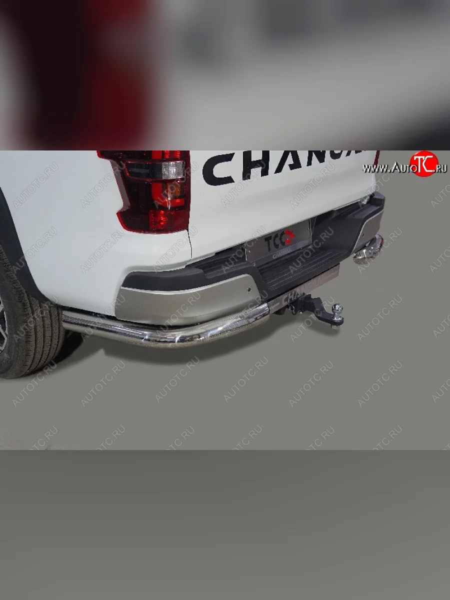 Защита задняя (уголки, нержавейка d76,1 мм) ТСС Тюнинг  Changan Hunter Plus (2022-2025) (уголки)  с доставкой в г. Керчь