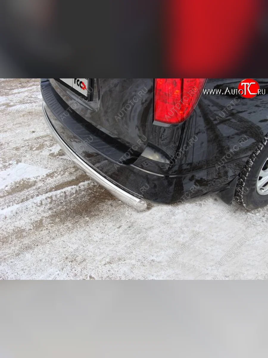 Защита задняя (центральная, нержавейка d75*42 мм) ТСС Тюнинг Hyundai Starex/Grand Starex/H1 TQ рестайлинг (2014-2018) (центральная)  в Самаре Самарской области