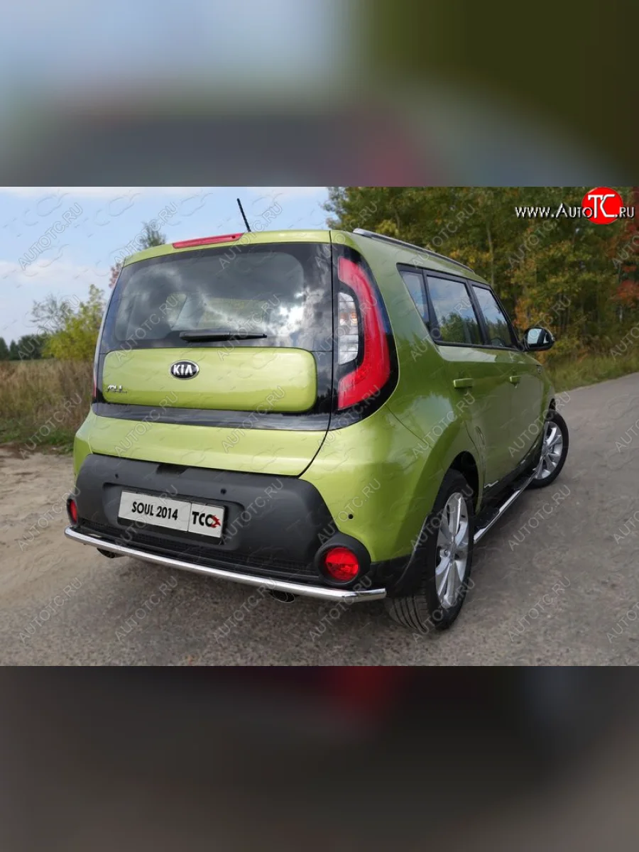 Защита задняя (нержавейка d42,4 мм), ТСС Тюнинг KIA Soul PS дорестайлинг (2014-2016)  в Самаре Самарской области