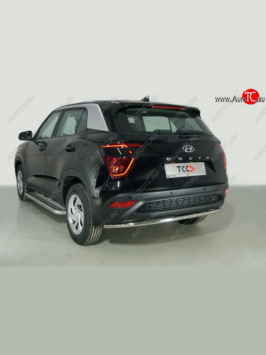 Защита задняя (нержавейка d42,4 мм), ТСС Тюнинг  Hyundai Creta (2020-2022) SU  в Воронеже Воронежской области