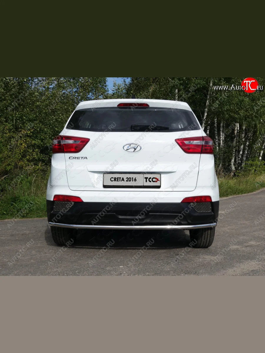 Защита задняя (нержавейка d42,4 мм), ТСС Тюнинг Hyundai Creta GS дорестайлинг (2015-2019)  в Керчи Республика Крым