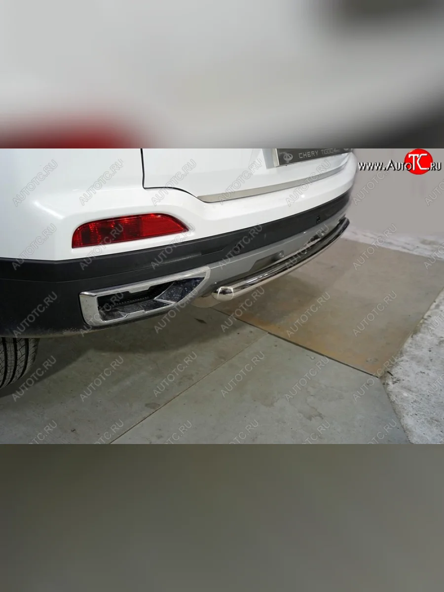 Защита задняя (нержавейка d42,4 мм), ТСС Тюнинг  Chery Tiggo 4 Pro (2021-2025)  с доставкой в г. Керчь