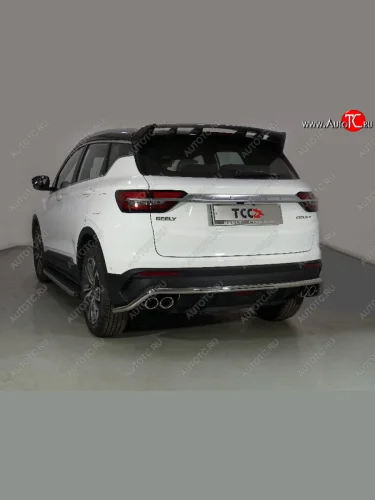 Защита задняя (нержавейка d42,4 мм), ТСС Тюнинг Geely Coolray  SX11 (2018-2023) дорестайлинг