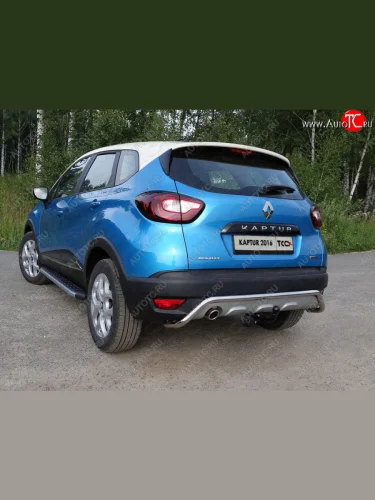 Защита задняя (нержавейка d42,4 мм), ТСС Тюнинг Renault Kaptur (2016-2020) дорестайлинг
