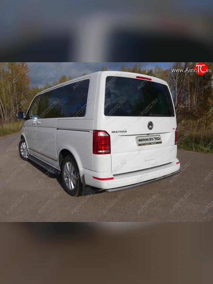Защита задняя (нержавейка 42,4 мм), ТСС Тюнинг Volkswagen Multivan T6 дорестайлинг (2016-2019) (нержавейка)  в Керчи Республика Крым