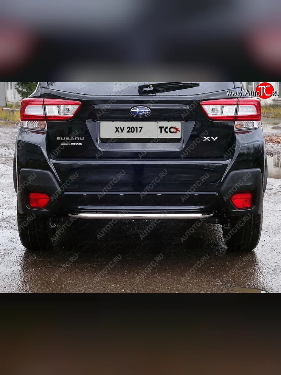 Защита задняя (нержавейка 42,4 мм), ТСС Тюнинг  Subaru XV (2017-2021) GT/G24  с доставкой в г. Керчь