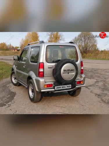 Защита задняя (нержавейка 42,4*60,3 мм), ТСС Тюнинг Suzuki Jimny  JB23/JB43 (2012-2018) 2-ой рестайлинг