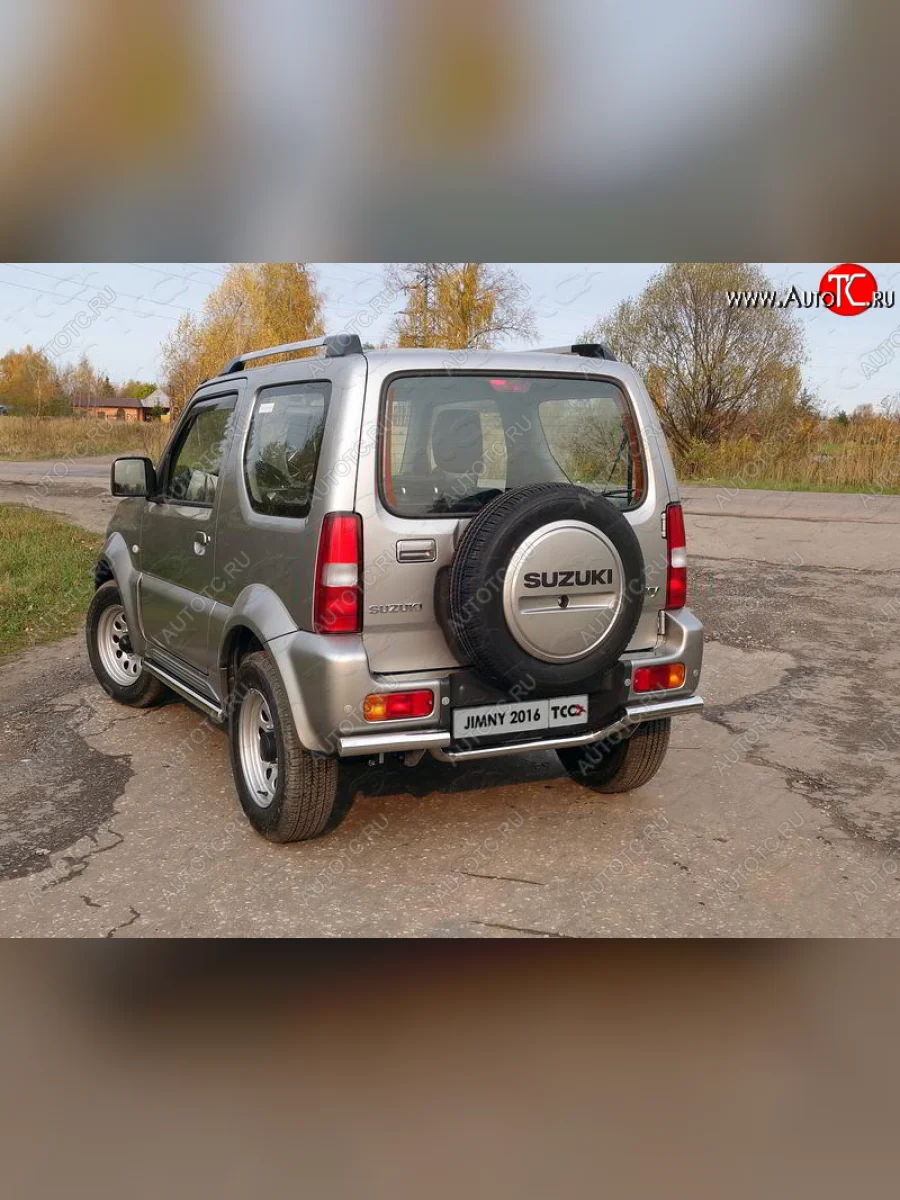 Защита задняя (нержавейка 42,4*60,3 мм), ТСС Тюнинг  Suzuki Jimny (2012-2018) JB23/JB43  с доставкой в г. Керчь