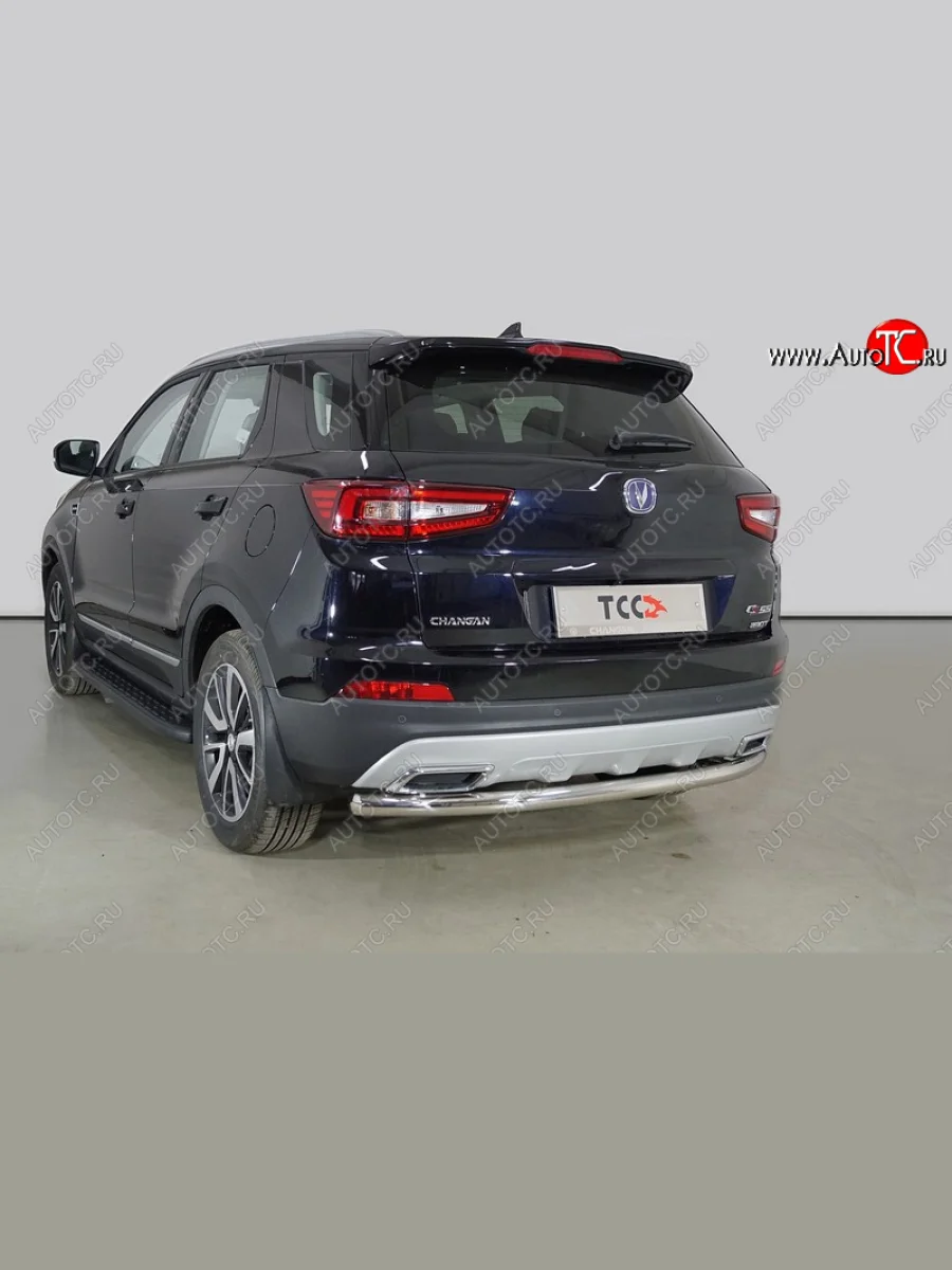 Защита задняя (нержавейка 60,3 мм), ТСС Тюнинг  Changan CS55 (2017-2023)  с доставкой в г. Керчь