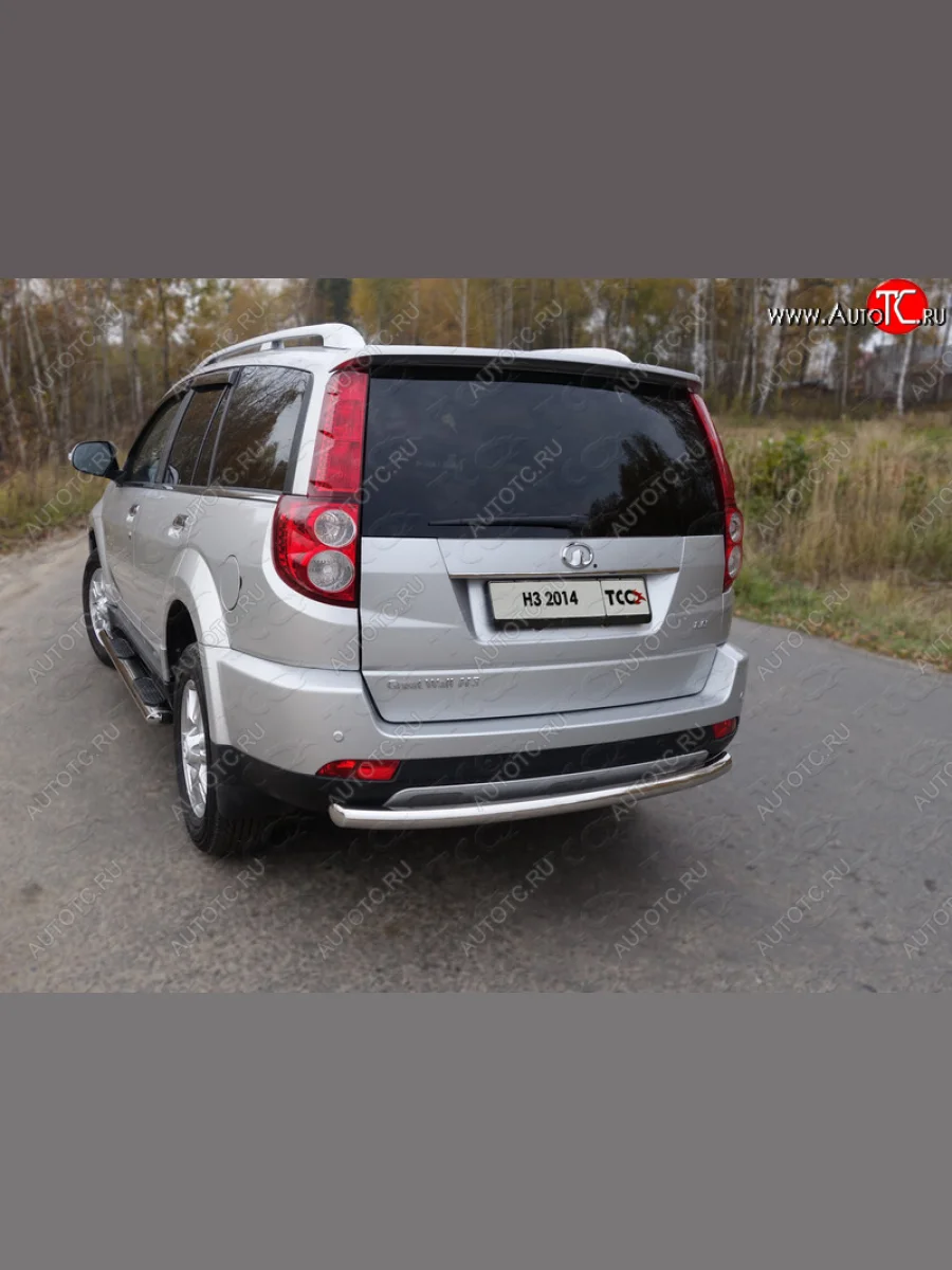 Защита задняя (нержавейка 60,3 мм), ТСС Тюнинг  Great Wall Hover H3 (2014-2016)  с доставкой в г. Керчь