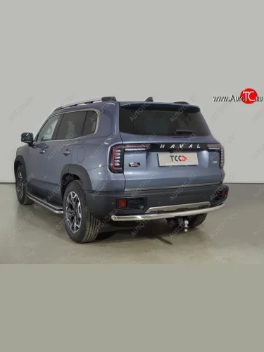 Защита задняя (нержавейка 60,3 мм), ТСС Тюнинг (нержавейка) Haval Dargo (2022-2025)