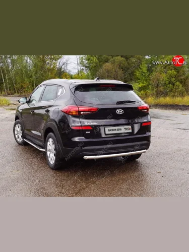 Защита задняя (нержавейка 60,3 мм) ТСС Тюнинг Hyundai Tucson  TL (2018-2021) рестайлинг