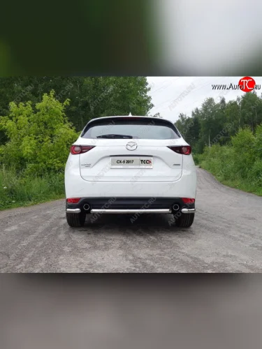 Защита задняя (нержавейка 60,3 мм) ТСС Тюнинг Mazda CX-5  KF (2016-2025)
