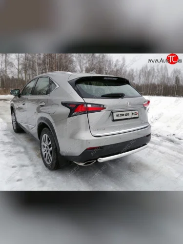 Защита задняя (нержавейка 60,3 мм) кроме F-Sport ТСС Тюнинг Lexus NX200T  Z10 (2014-2017)