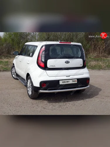 Защита задняя (нержавейка 60,3 мм) ТСС Тюнинг KIA Soul  PS (2017-2019) рестайлинг