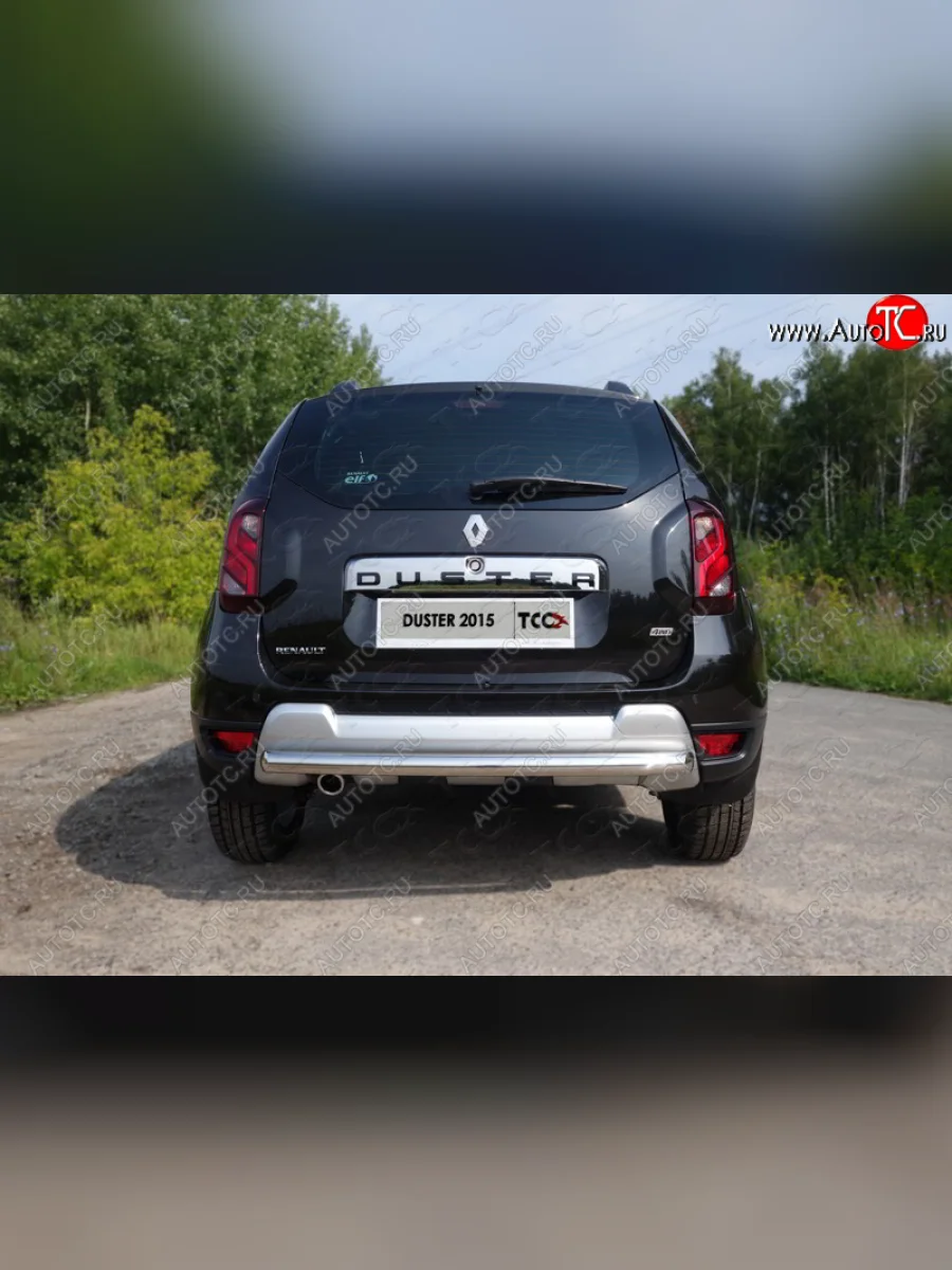Защита задняя (нержавейка 60,3 мм) ТСС Тюнинг Renault Duster HS рестайлинг (2015-2021)  в Керчи Республика Крым