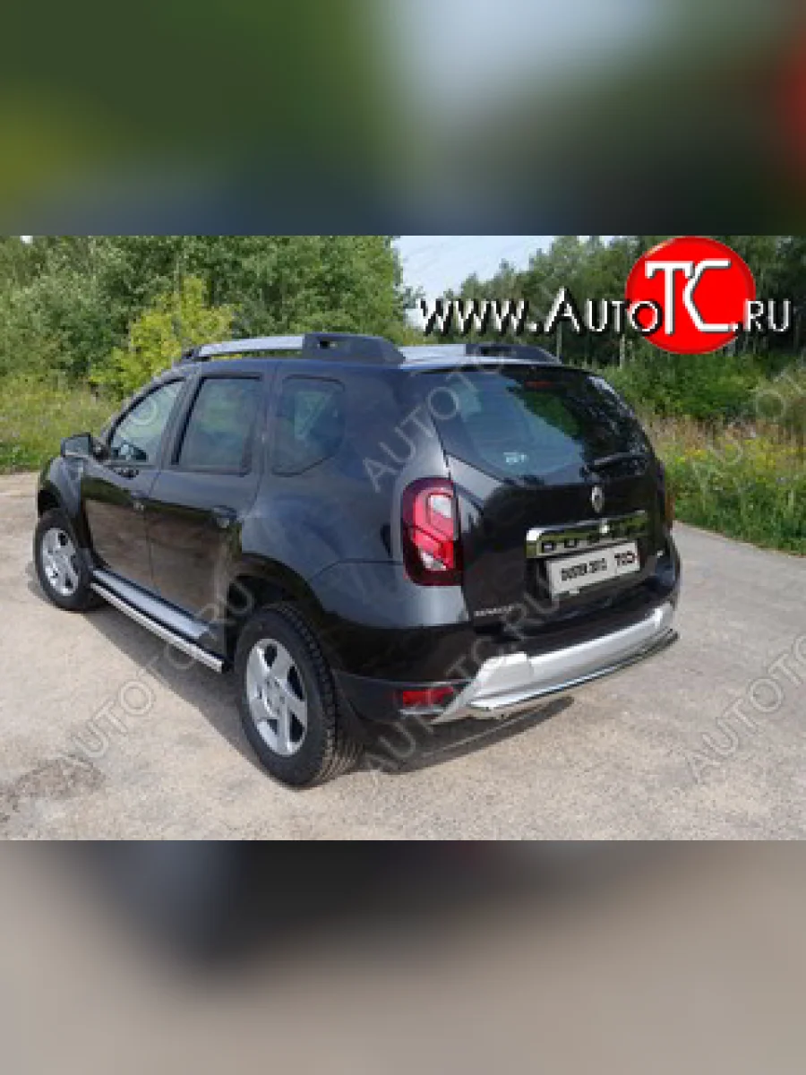 Защита задняя (нержавейка 60,3 мм) ТСС Тюнинг Renault Duster HS дорестайлинг (2010-2015)  с доставкой в г. Керчь