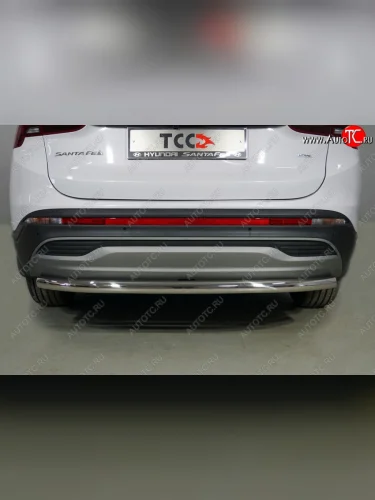 Защита задняя (нержавейка 60,3 мм) ТСС Тюнинг Hyundai Santa Fe  TM (2020-2022) рестайлинг