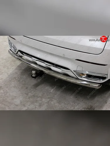 Защита задняя (нержавейка 60,3 мм) ТСС Тюнинг Haval F7 (2018-2022)  дорестайлинг