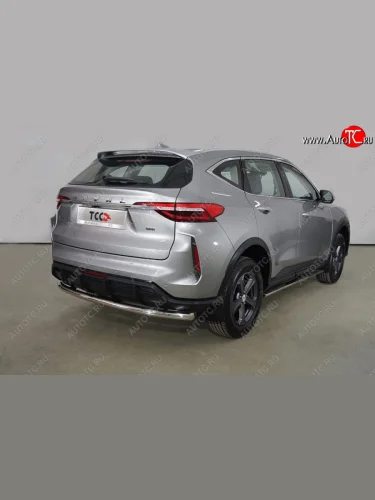 Защита задняя (нержавейка 60,3 мм) ТСС Тюнинг Haval F7 (2022-2024) рестайлинг