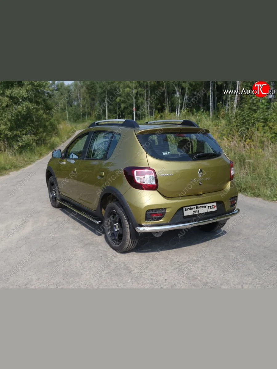 Защита задняя (нержавейка 60,3 мм) ТСС Тюнинг  Renault Sandero Stepway (2014-2018) 2  в Воронеже Воронежской области