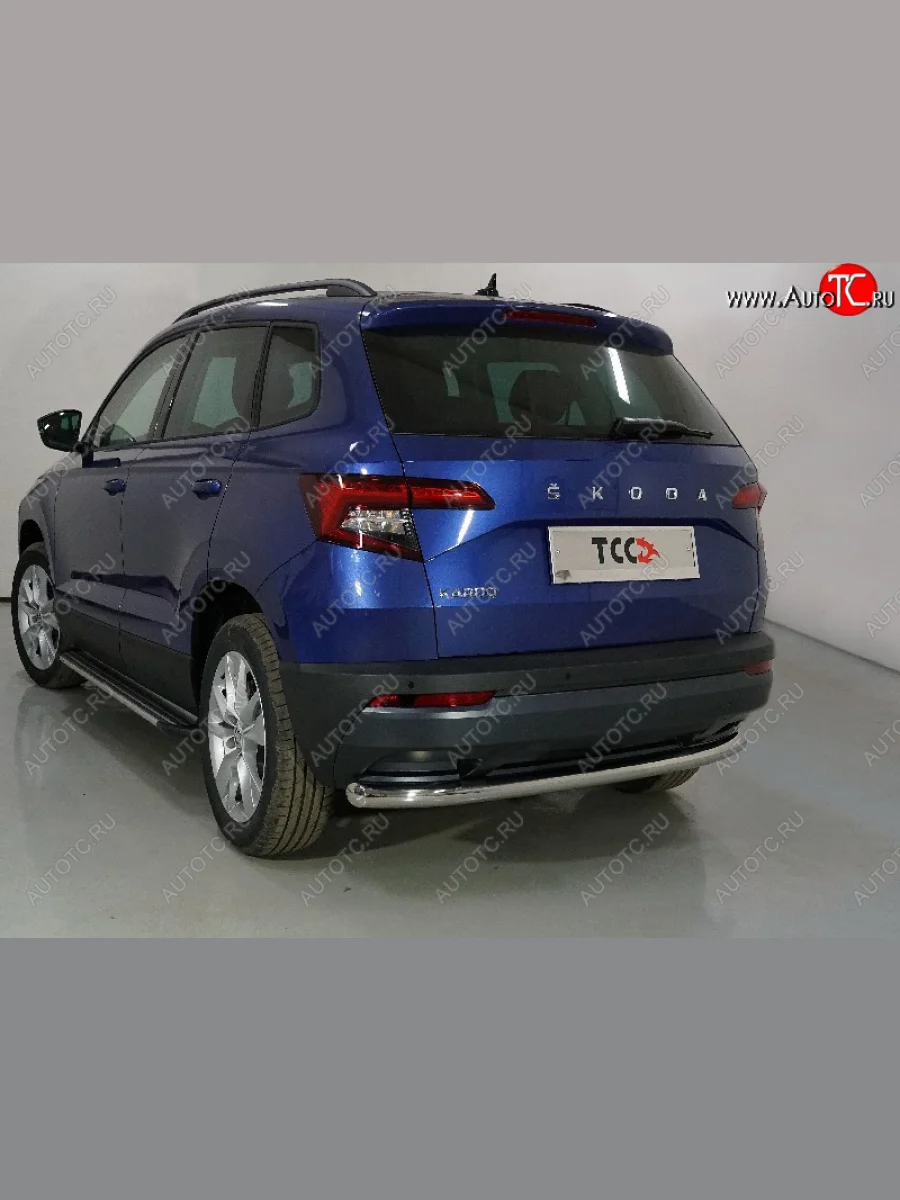 Защита задняя (нержавейка 60,3 мм) ТСС Тюнинг  Skoda Karoq (2020-2025) NU7  в Воронеже Воронежской области