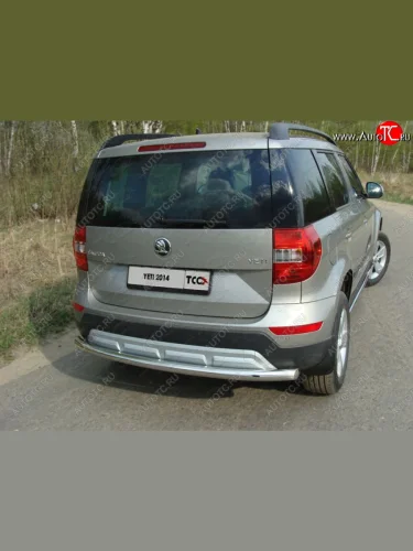 Защита задняя (нержавейка 60,3 мм) ТСС Тюнинг Skoda Yeti (2013-2018)