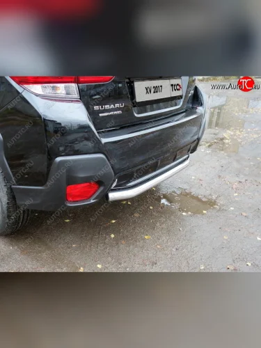 Защита задняя (нержавейка 60,3 мм) ТСС Тюнинг Subaru XV  GT/G24 (2017-2021) дорестайлинг