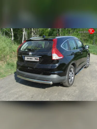 Защита задняя (центральная овальная 75х42 мм) ТСС Тюнинг Honda CR-V  RM1,RM3,RM4 (2012-2015) дорестайлинг
