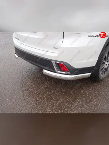 Защита задняя (уголки овальные 75х42 мм) ТСС Тюнинг (уголки овальные) Toyota Highlander  XU50 (2016-2020) рестайлинг