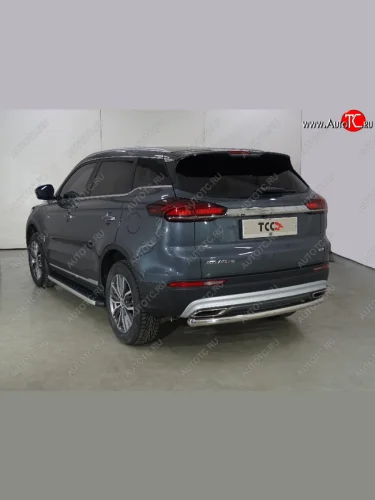 Защита задняя (центральная 60,3 мм) ТСС Тюнинг Geely Atlas Pro  NL3 (2019-2025)