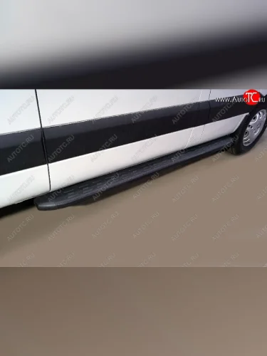 Правый порог алюминиевый с пластиковой накладкой, ТСС Тюнинг Sollers Atlant автобус (2022-2025)