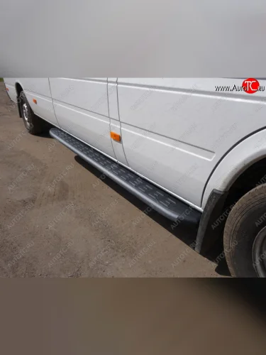 Порог алюминиевый с пластиковой накладкой, ТСС Тюнинг Mercedes-Benz Sprinter W906 рестайлинг (2014-2018)