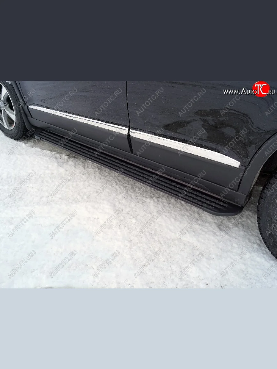 Пороги алюминиевые, ТСС Тюнинг Haval M6 (2021-2025) (Slim Line Black)  в Керчи Республика Крым