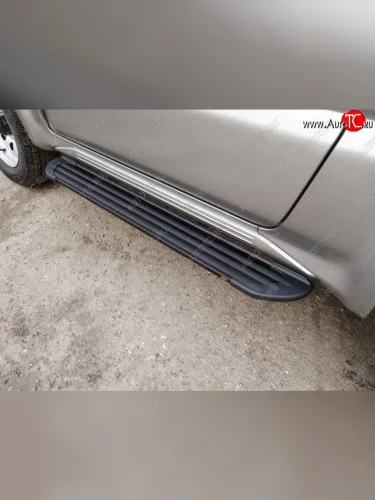 Пороги алюминиевые, ТСС Тюнинг (Slim Line Black) Suzuki Jimny JB23/JB43 2-ой рестайлинг (2012-2018)