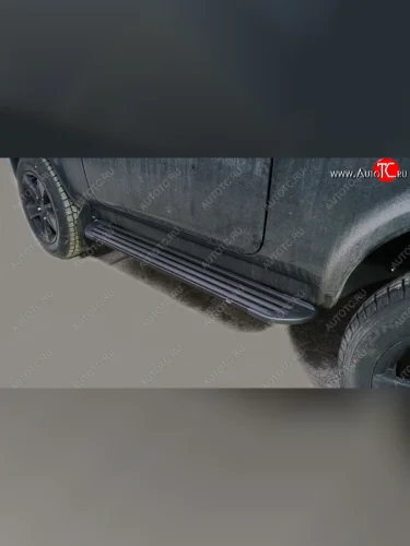 Пороги алюминиевые, ТСС Тюнинг (Slim Line Black) Лада ВАЗ нива 4х4 2121 (Legend) 3 дв. 2-ой рестайлинг (2021-2025)