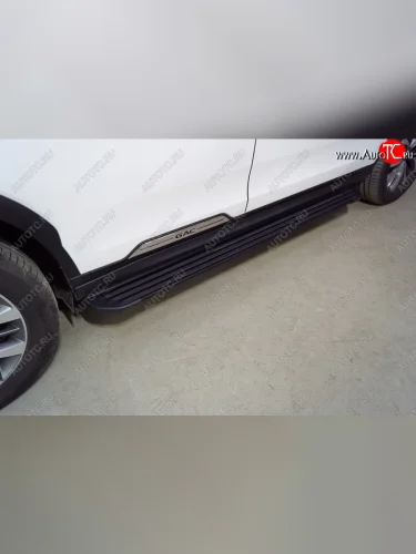 Пороги алюминиевые Slim Line ТСС Тюнинг (Black) GAC GS8 (2016-2023)