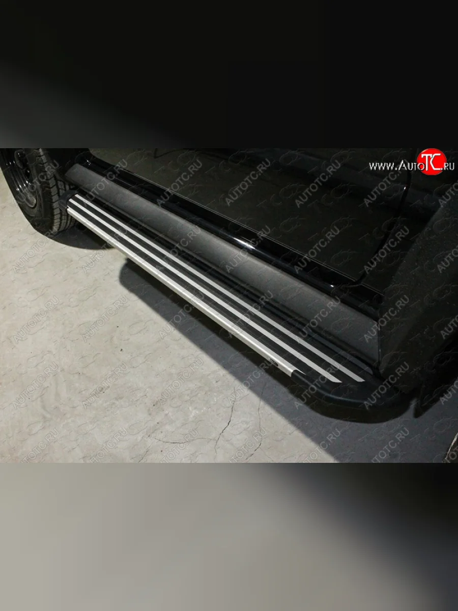 Пороги алюминиевые Slim Line ТСС Тюнинг Suzuki Jimny JB64 (2018-2025) (Silver)  в Керчи Республика Крым