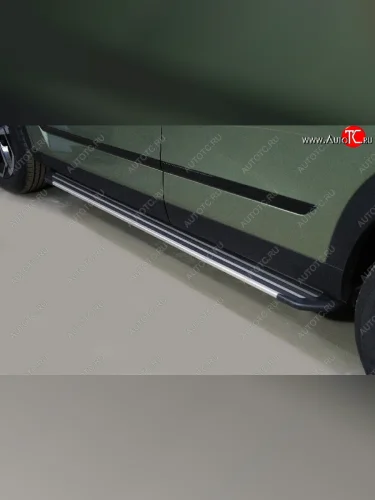 Пороги алюминиевые Slim Line ТСС Тюнинг (Silver) JAECOO J7 (2023-2025)