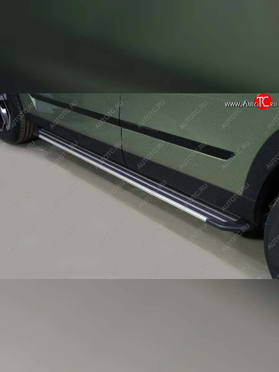 Пороги алюминиевые Slim Line ТСС Тюнинг JAECOO J7 (2023-2025) (Silver)  с доставкой в г. Керчь