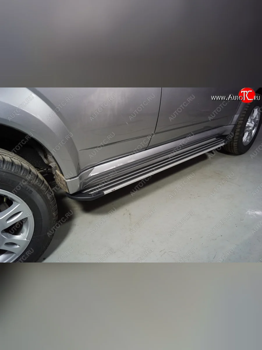 Пороги алюминиевые Slim Line ТСС Тюнинг Haval H5 рестайлинг (2020-2023) (Silver)  в Керчи Республика Крым