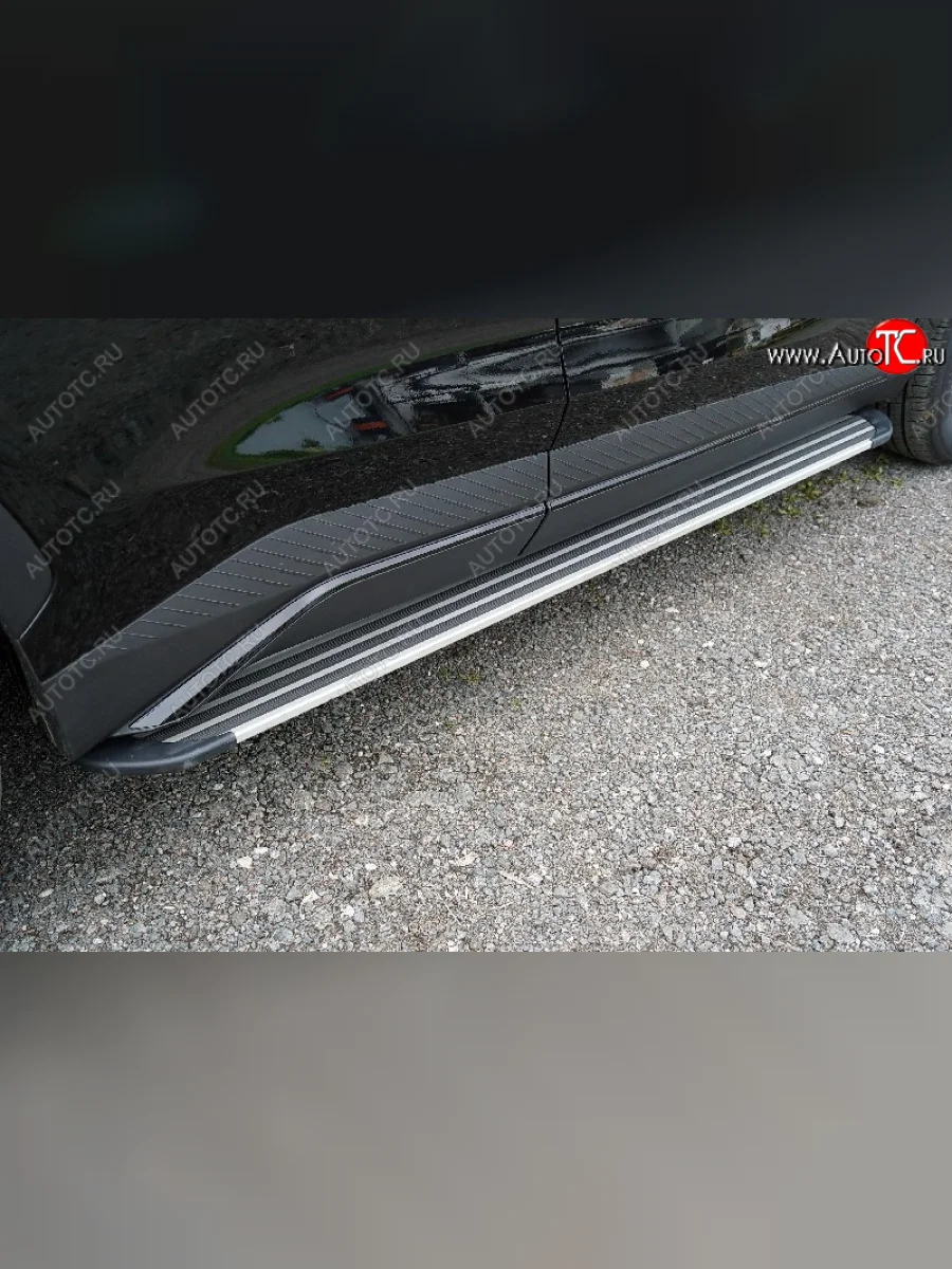 Пороги алюминиевые Slim Line ТСС Тюнинг Jetour Dashing (2022-2025) (Silver)  с доставкой в г. Керчь