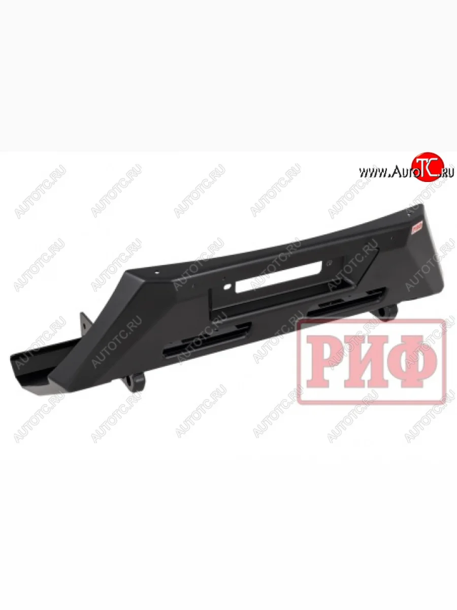 Бампер силовой защита штатного бампера (центральная часть) РИФ Уаз Патриот 3163 5 дв. 2-ой рестайлинг (2017-2025) (передний с защитой рулевых тяг)  в Керчи Республика Крым